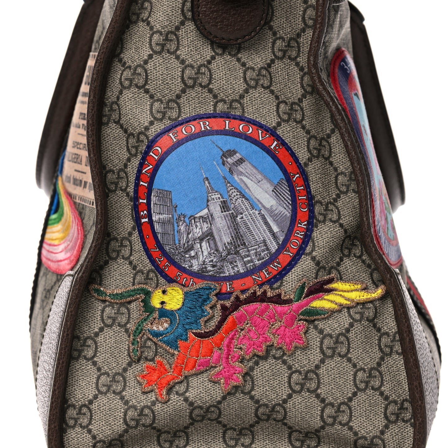 Soft GG Supreme Monogram Courrier Medium Duffle Bag Beige New Acero Multicolor