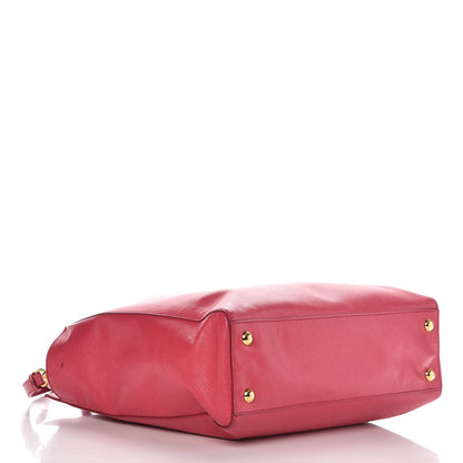 Prada Saffiano Large Top Handle Open Tote Peonia 4 of 14