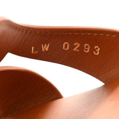 Louis Vuitton Calfskin LV Isola Flat Sandals 37 Tan 8 of 10