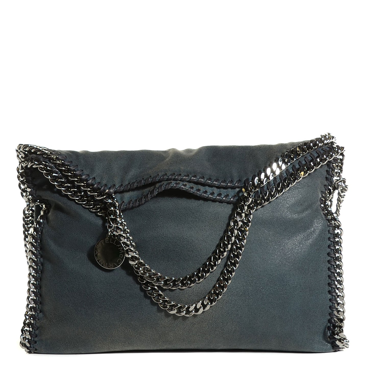 Shaggy Deer Falabella Fold Over Tote Blue