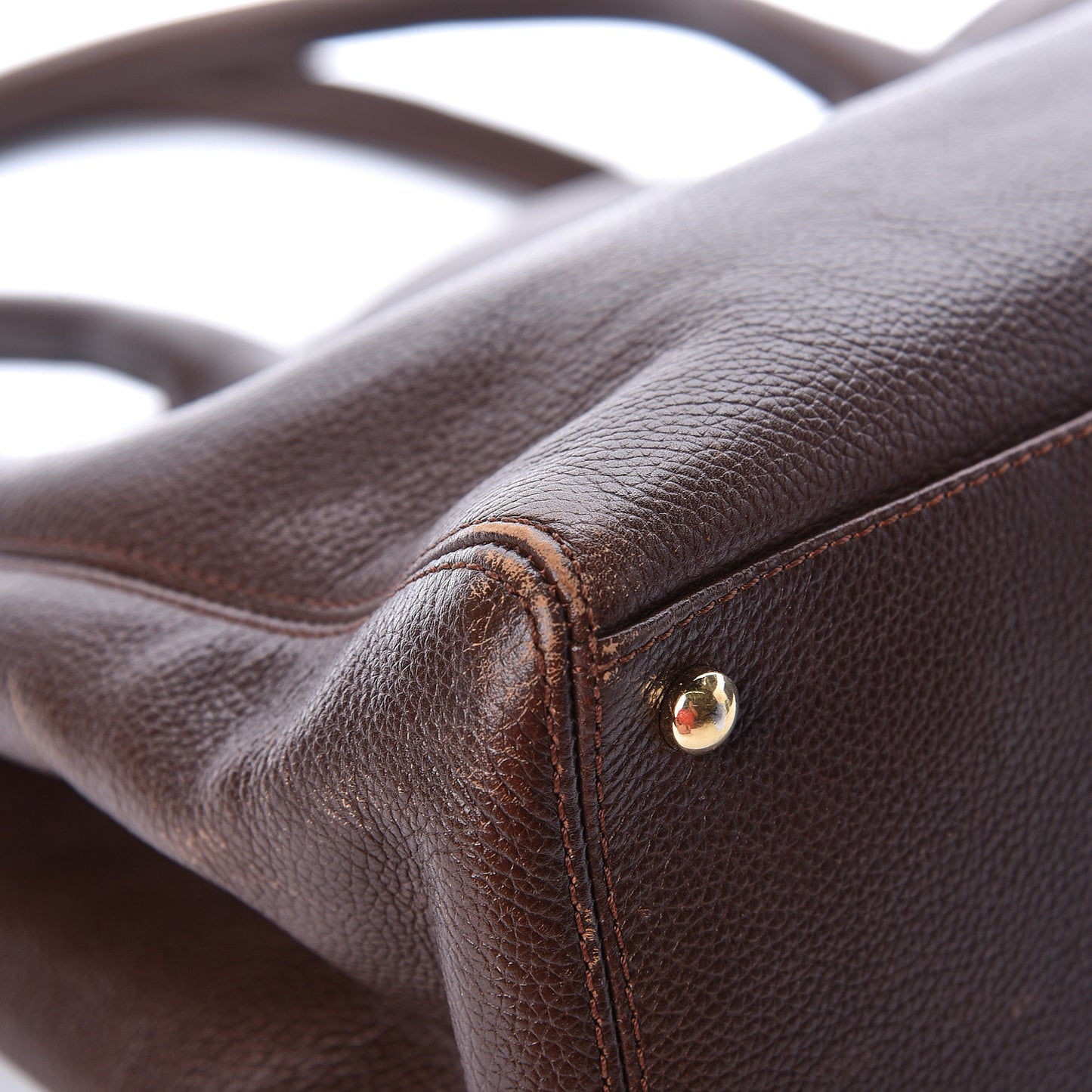 Calfskin Cerf Executive Shopper Tote Brown