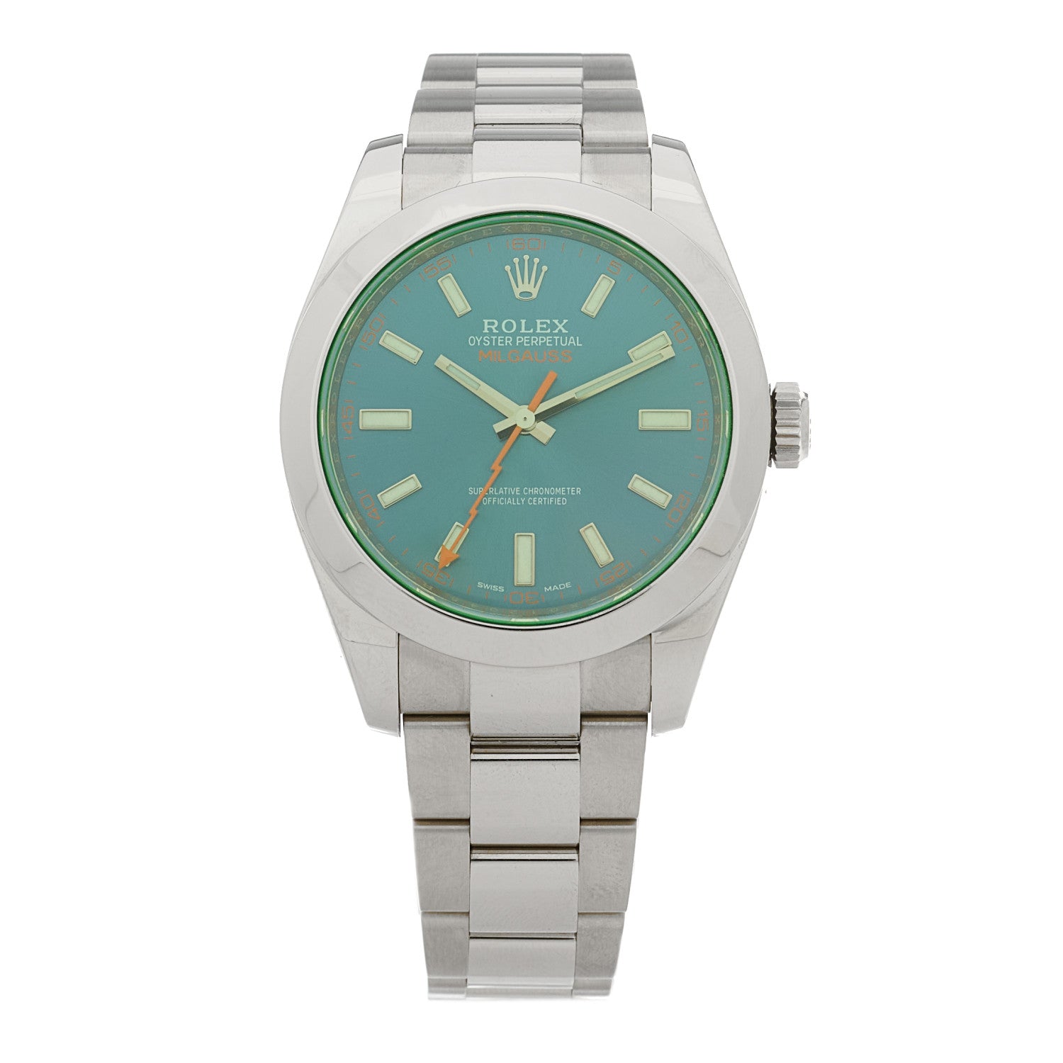 Rolex Stainless Steel 40mm Oyster Perpetual Milgauss Watch Z-Blue 116400GV 1 of 4