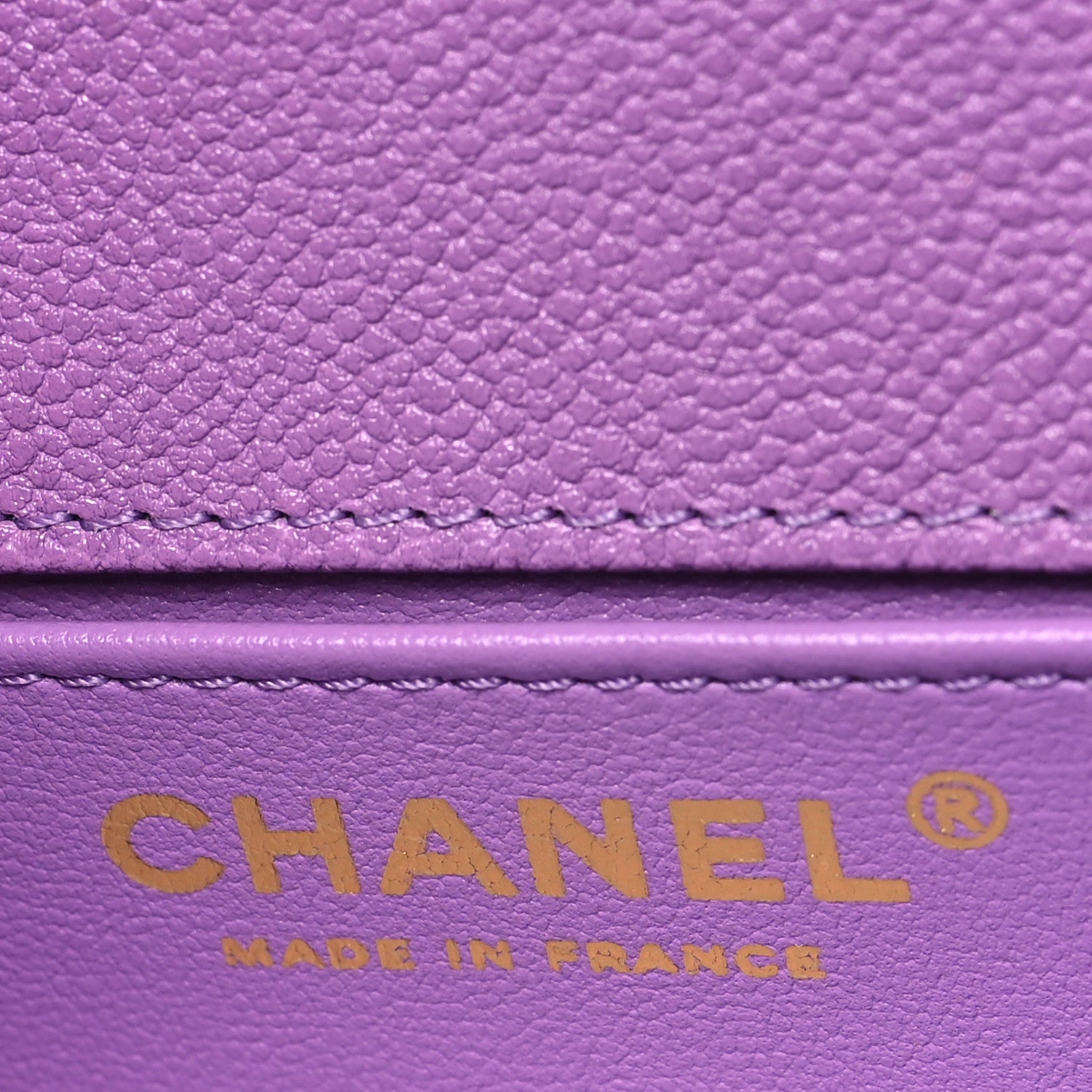 Chanel Caviar Chevron Quilted Small Boy Flap Purple 6 of 10