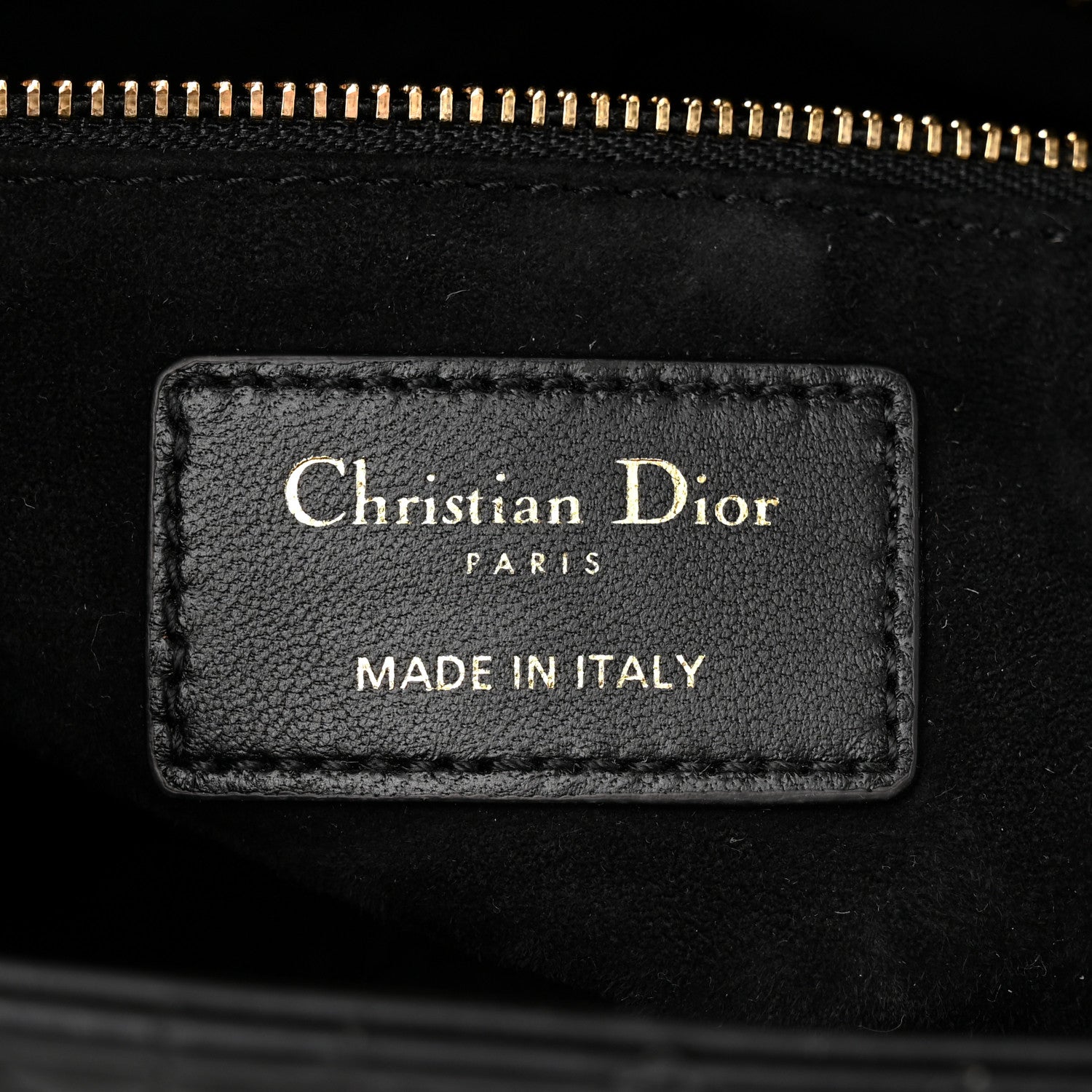 Christian Dior Lambskin Cannage Medium Lady Dior Black 6 of 11