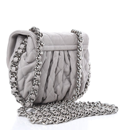 Chanel Washed Lambskin Quilted Mini Chain Around Messenger Grey 3 of 10