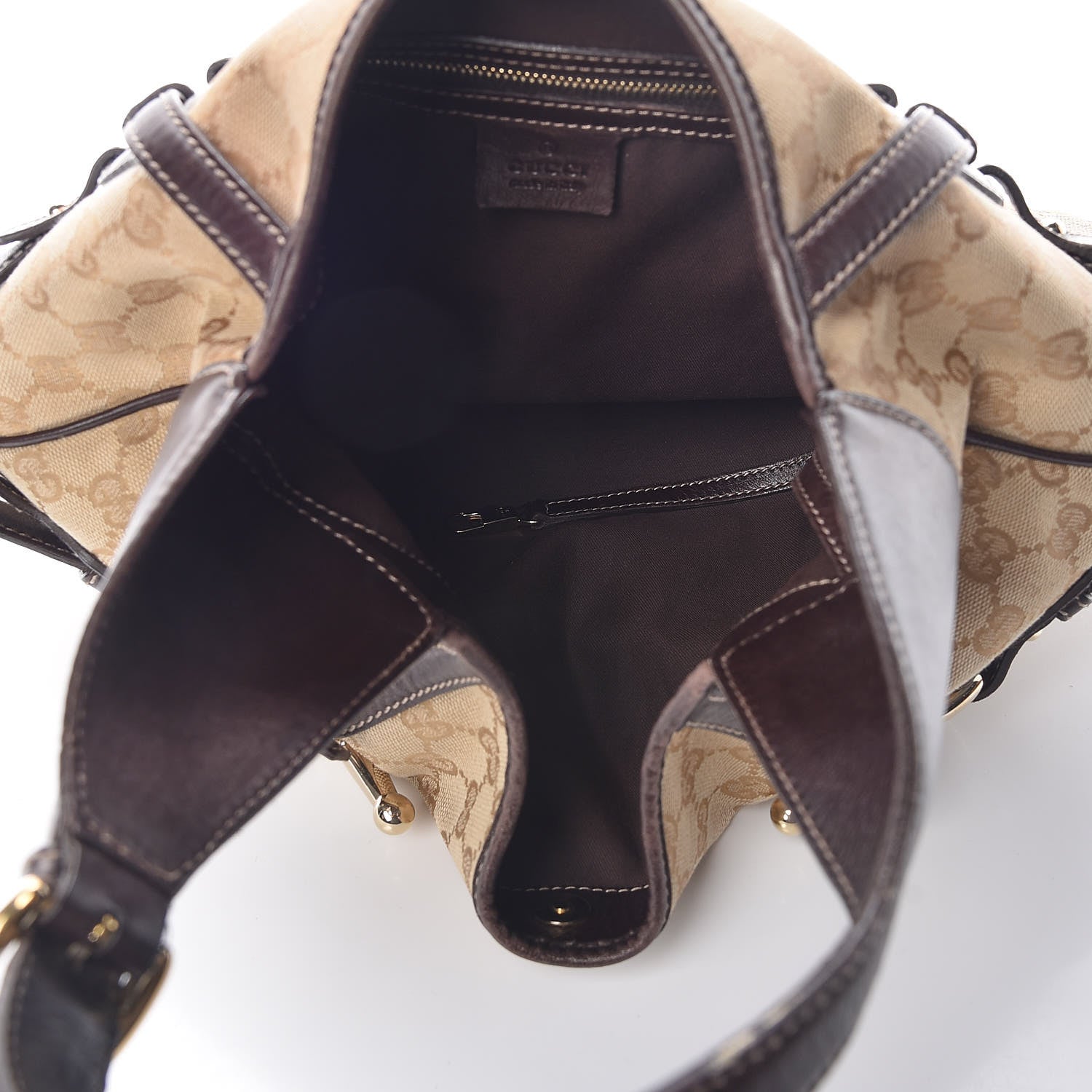 Gucci Monogram Large Horsebit 85th Anniversary Hobo Dark Brown 5 of 15