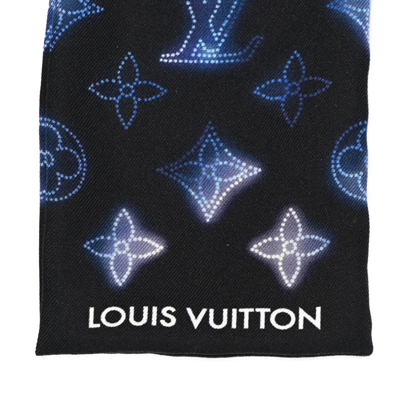 Silk Monogram Flight Mode Bandeau Blue