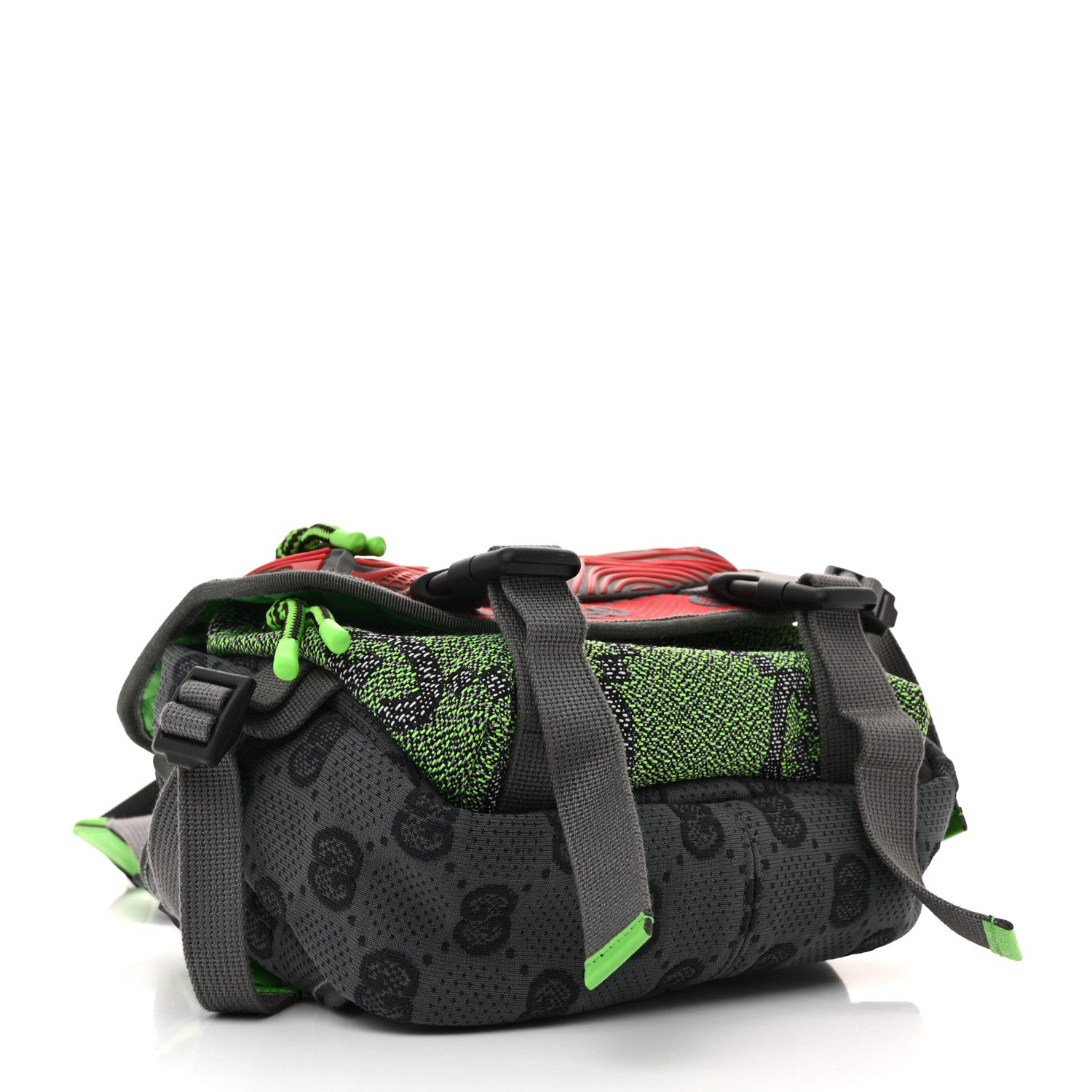 Gucci Jersey GG Monogram All Over Sporty Flap Backpack Red Multicolor 4 of 10