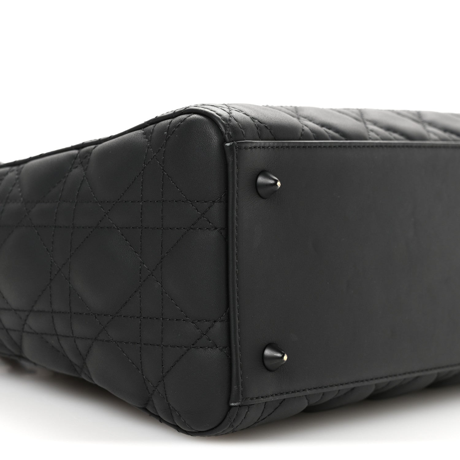 Christian Dior Ultra Matte Calfskin Cannage Medium Lady Dior Black 9 of 11