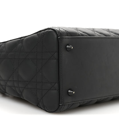 Christian Dior Ultra Matte Calfskin Cannage Medium Lady Dior Black 9 of 11