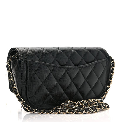 Chanel Caviar Quilted Glasses Case With Chain Black 3 of 9