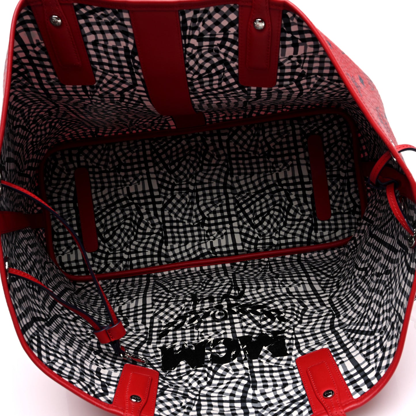 Visetos Large Liz Reversible Shopper Tote Ruby Red