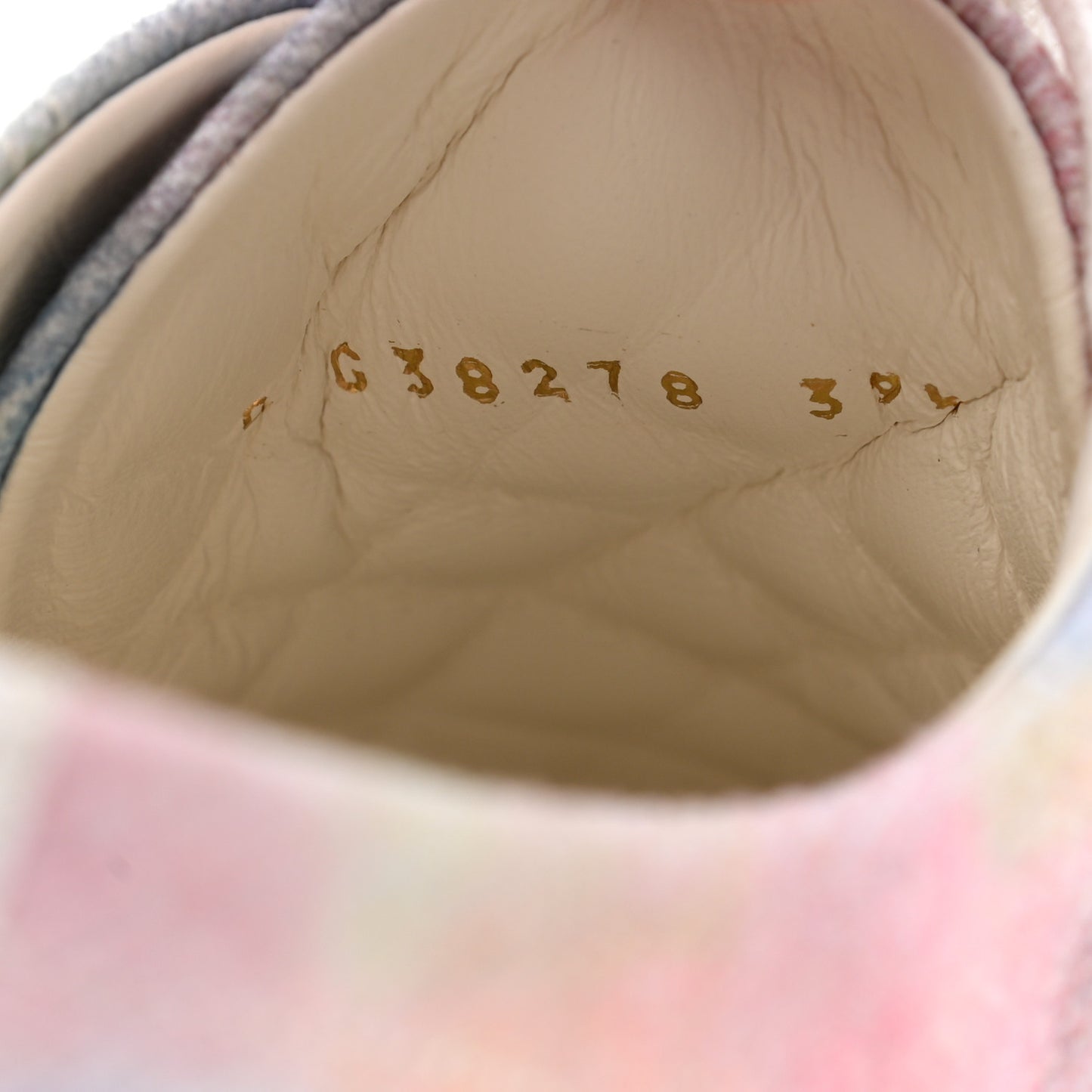 Printed Canvas CC Sneakers 39.5 Green Pink Blue White