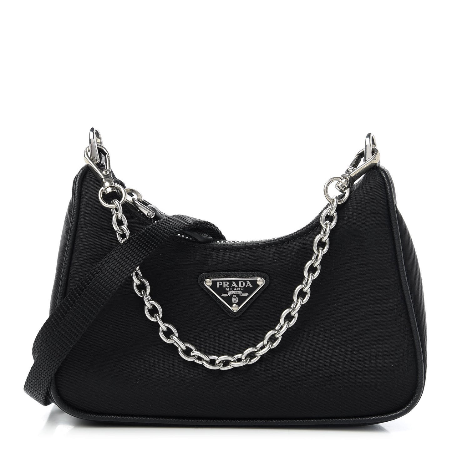 Tessuto Nylon Mini Re-Edition 2000 Shoulder Bag Black