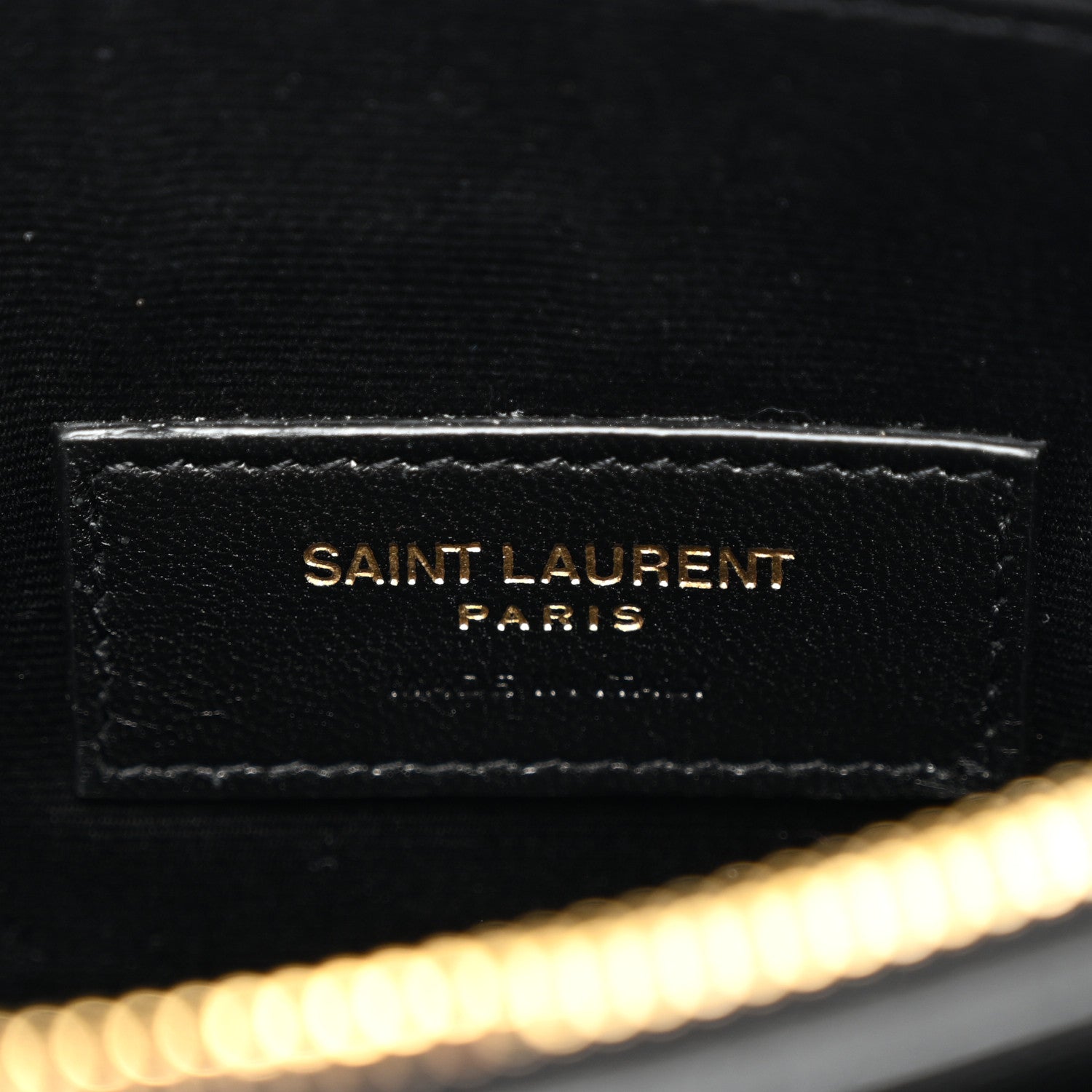 Saint Laurent Grain De Poudre Chevron Monogram Large Bill Pouch Black 6 of 7
