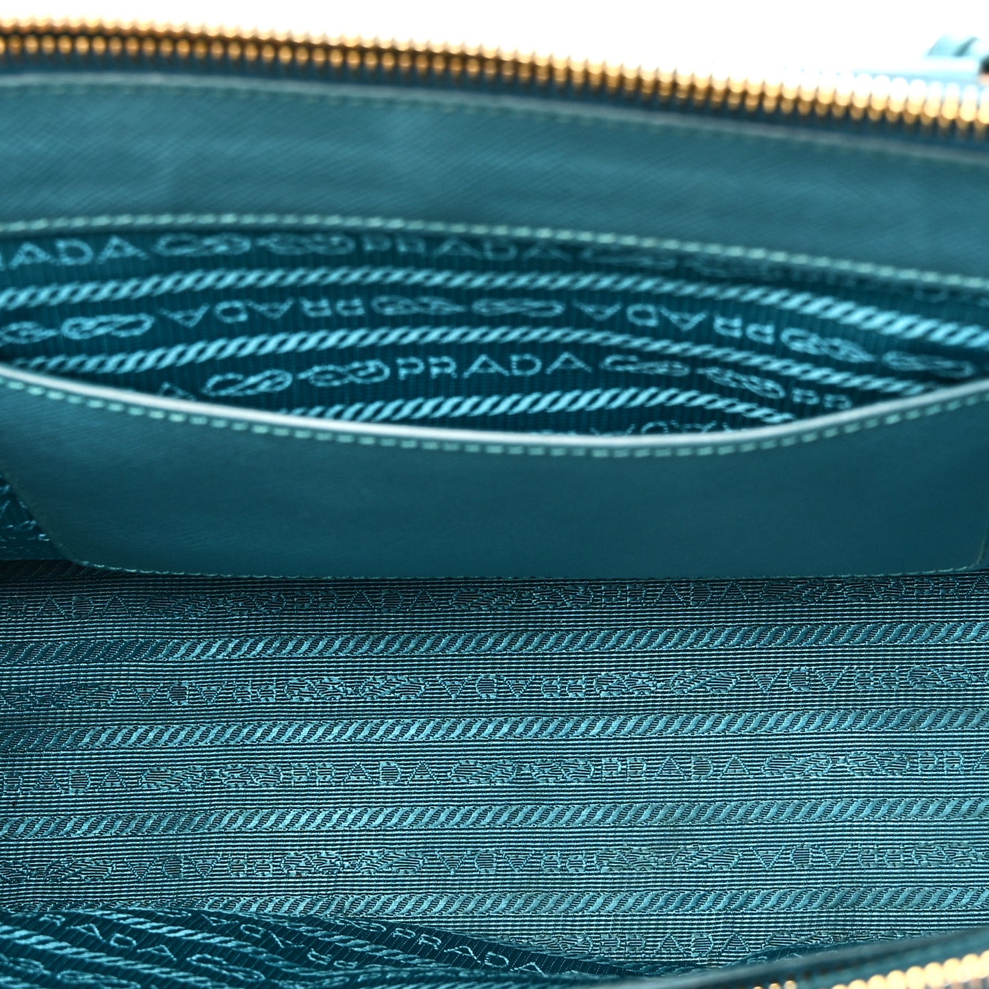 Saffiano Small Galleria Double Zip Tote Turchese