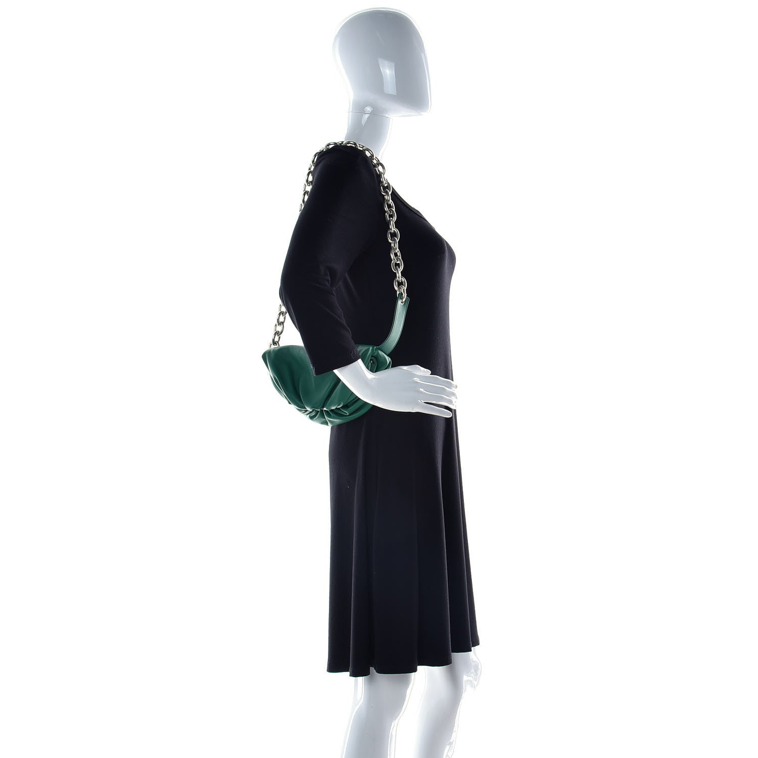 Bottega Veneta Nappa The Belt Chain Pouch Racing Green 3 of 15