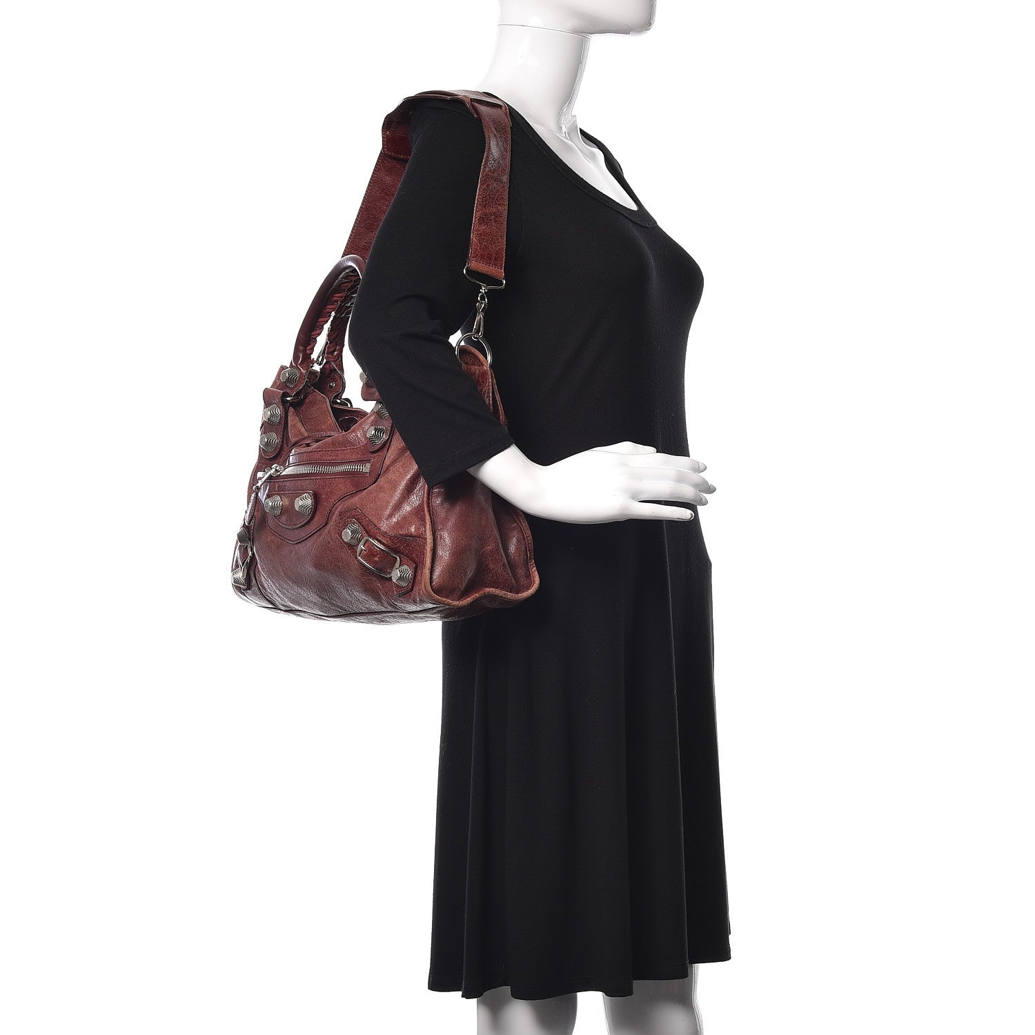 Balenciaga Agneau Giant 21 Silver Hardware City Dark Wine 2 of 20