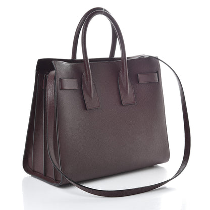Saint Laurent Grained Calfskin Small Classic Sac De Jour Amaranto 3 of 9
