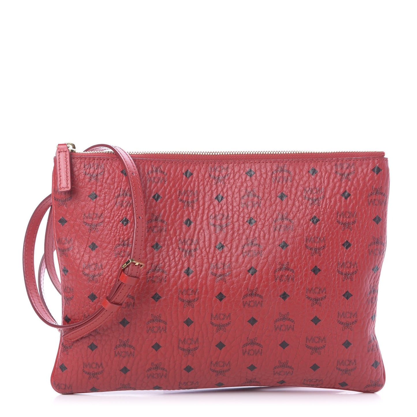 Visetos Medium Crossbody Pouch Ruby Red