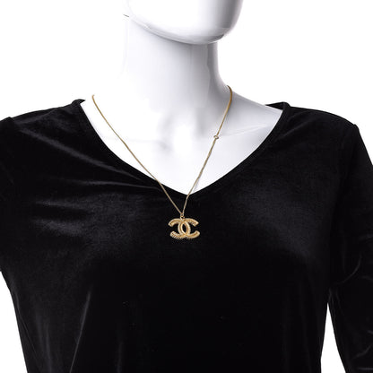 Chanel CC Necklace Matte Gold 2 of 5