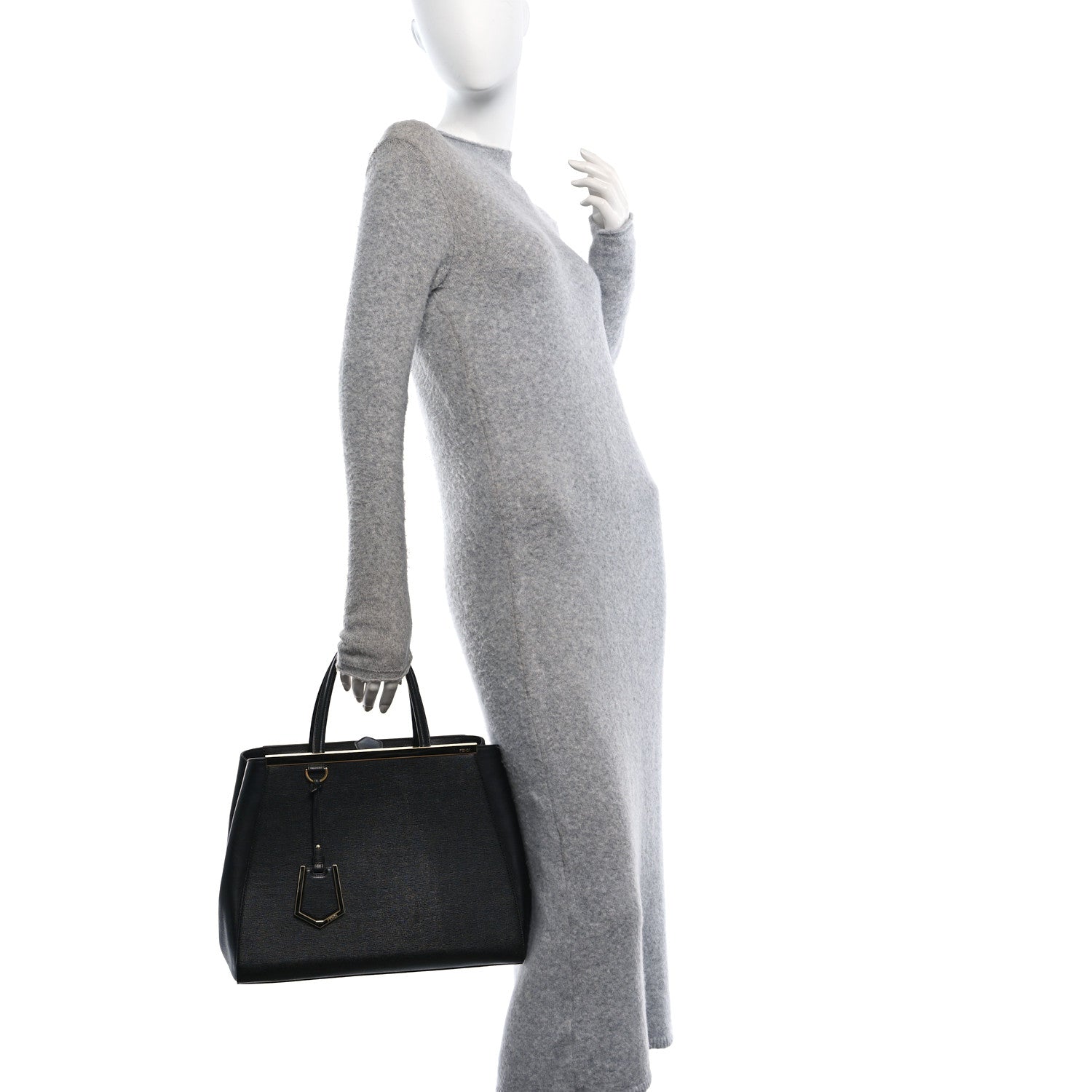 Fendi Vitello Elite Regular 2Jours Tote Black 2 of 14