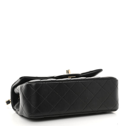Chanel Lambskin Quilted Mini Rectangular Flap Black 4 of 16