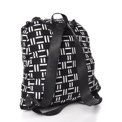 Balenciaga Nylon Rubber Printed S Traveler Backpack Black White 3 of 10