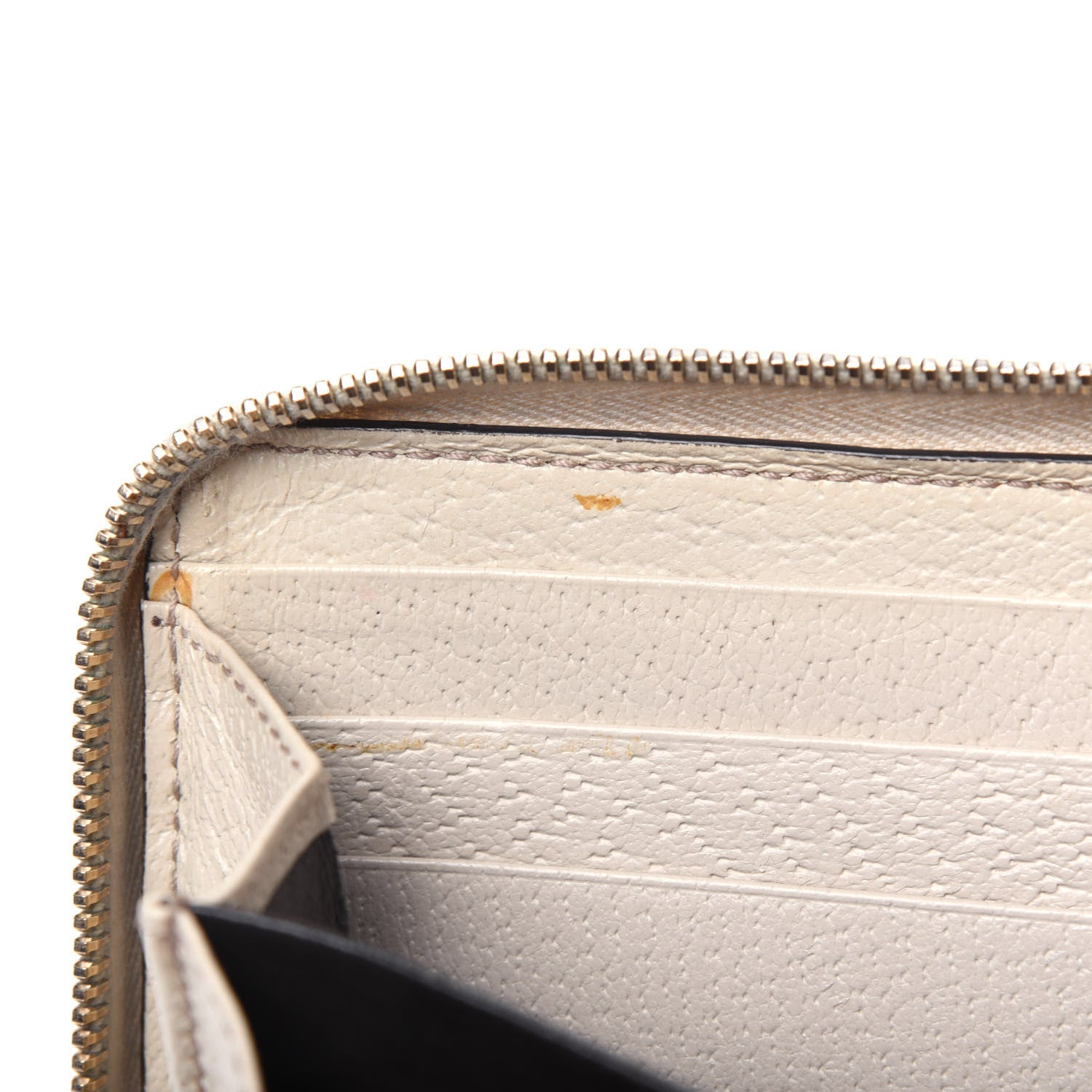 Gucci Monogram Metal Bar Zip Around Wallet Beige Ebony Off White 10 of 35