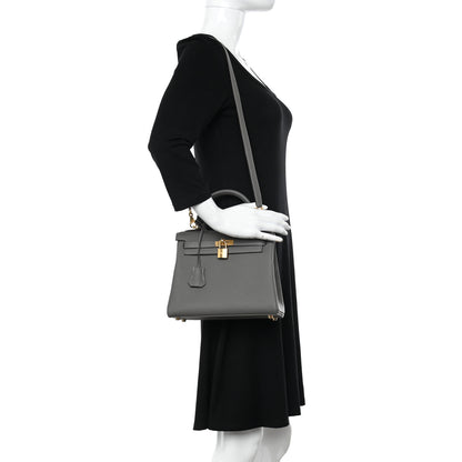 Hermes Togo Kelly Retourne 25 Gris Meyer 2 of 11
