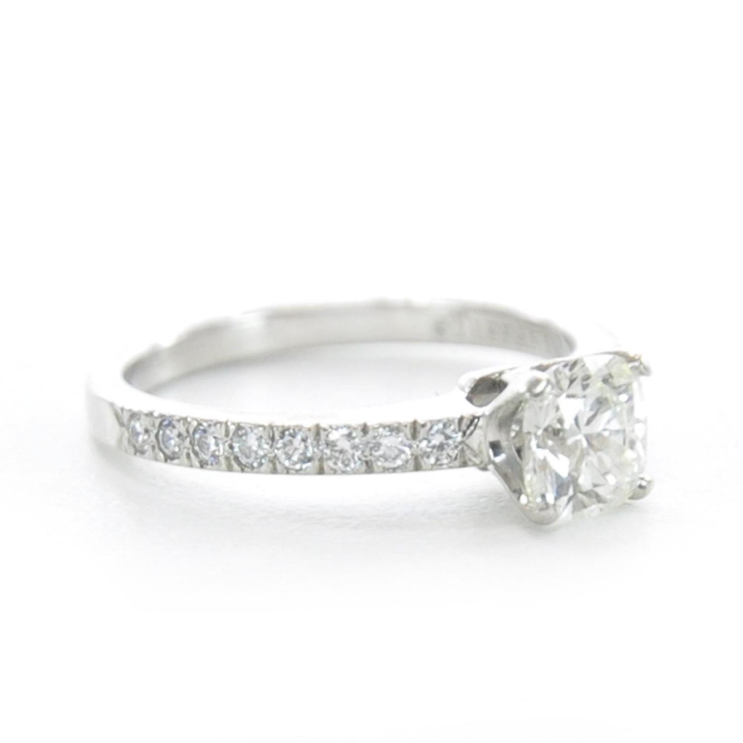 Tiffany Platinum .70 Carat Diamond Engagement Ring 5.5 8 of 9