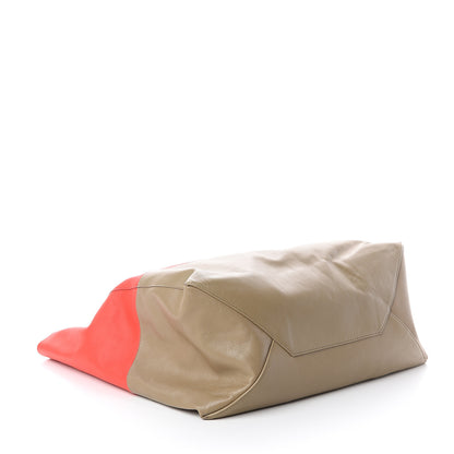 Celine Lambksin Horizontal Bi-Cabas Primary Red 3 of 8