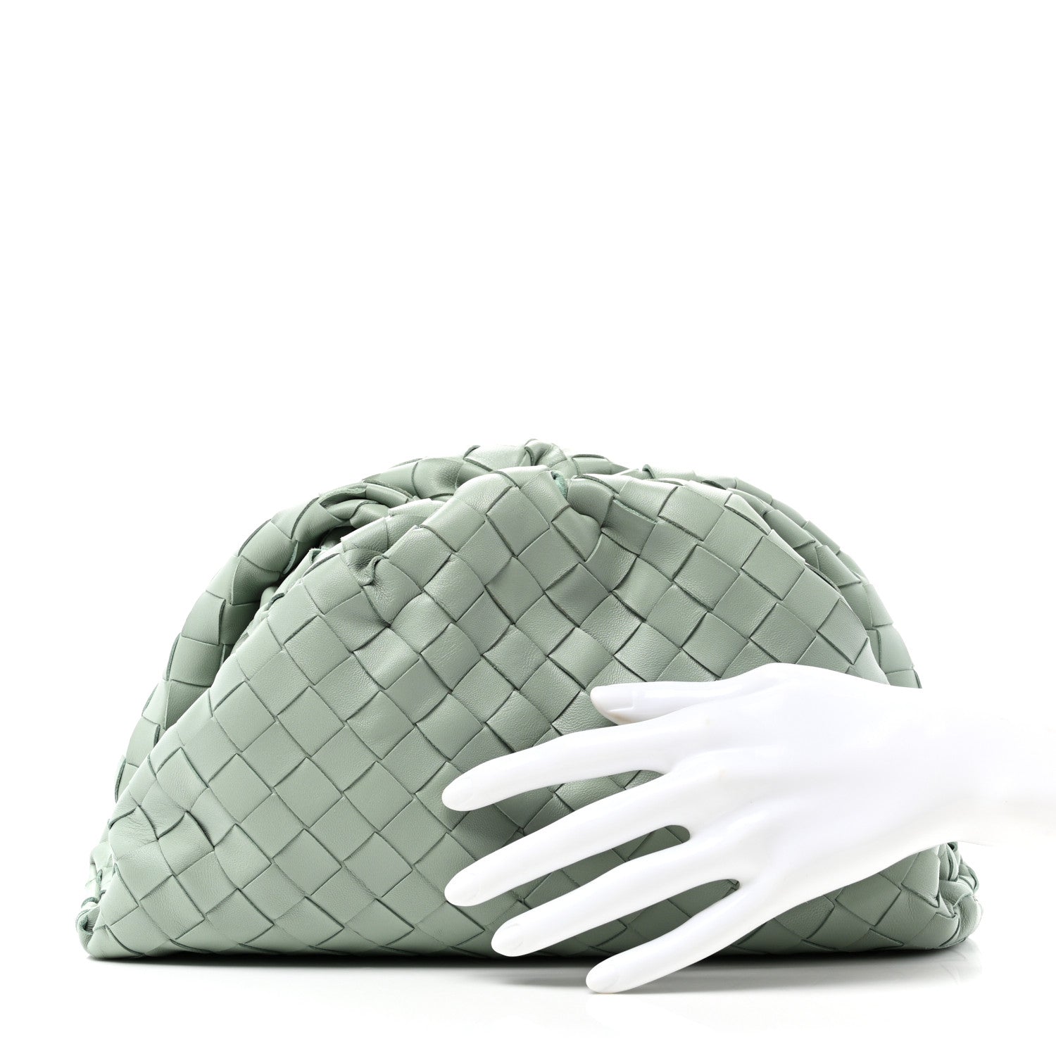 Bottega Veneta Nappa Intrecciato Teen Pouch Sage 2 of 7
