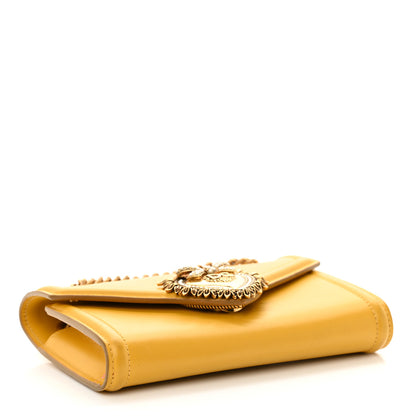 Dolce & Gabbana Smooth Calfskin Devotion Envelope Phone Bag Senape 4 of 13