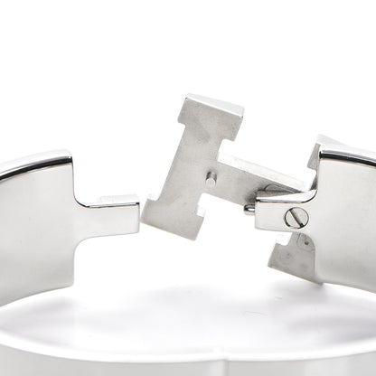 Hermes Enamel Wide Clic Clac H Bracelet GM Orange 4 of 5