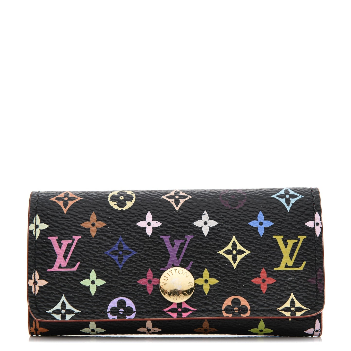 Monogram Multicolor Multicles 4 Key Holder Black Grenade