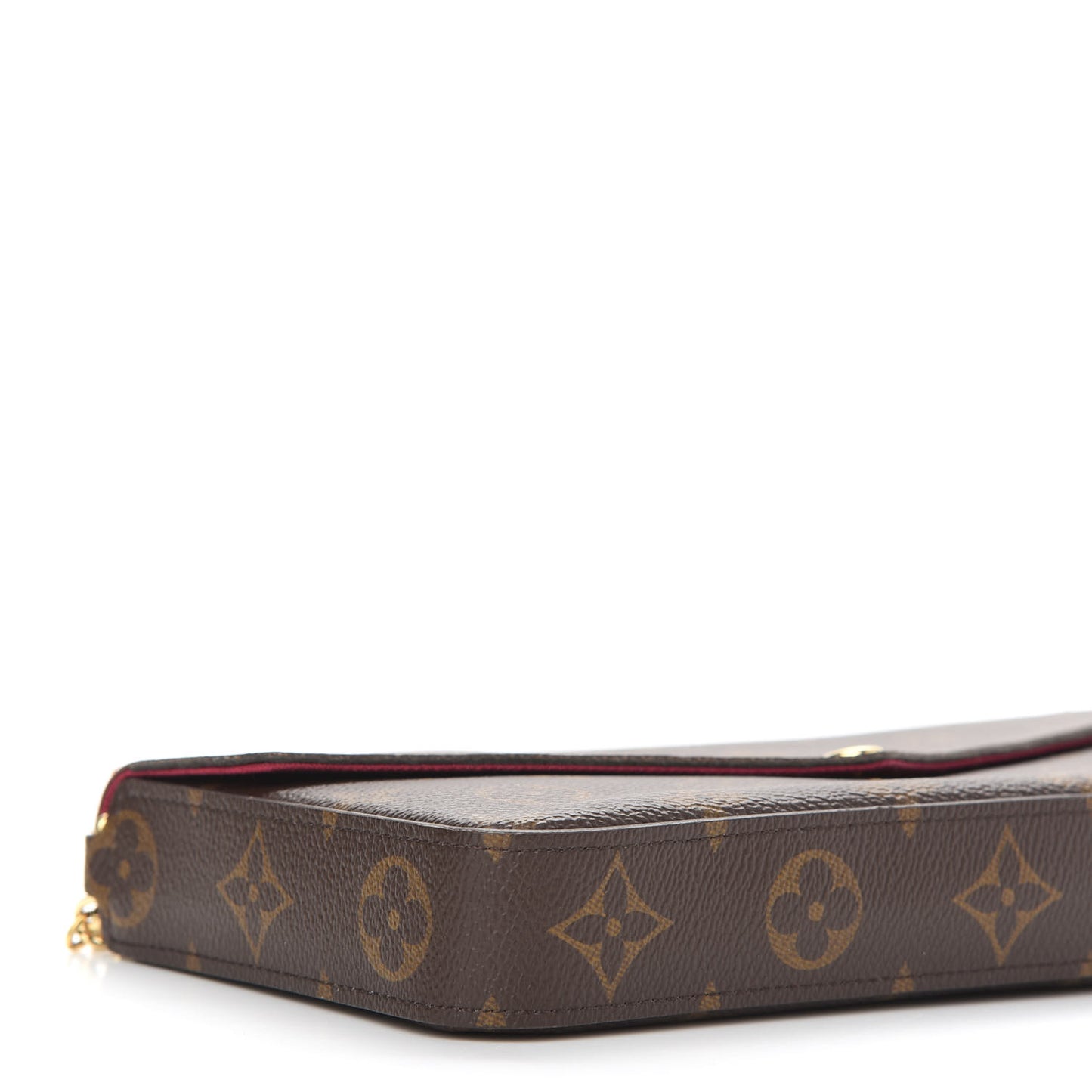 Monogram Pochette Felicie Chain Wallet Fuchsia