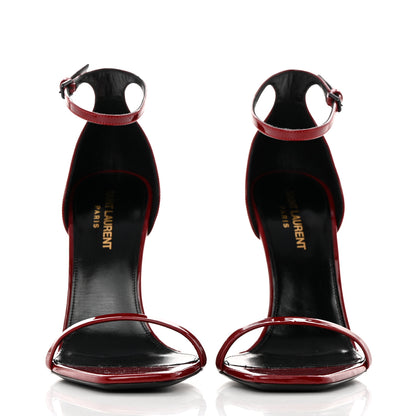 Saint Laurent Patent Opyum 110 Sandals 38.5 Hot Red 2 of 10