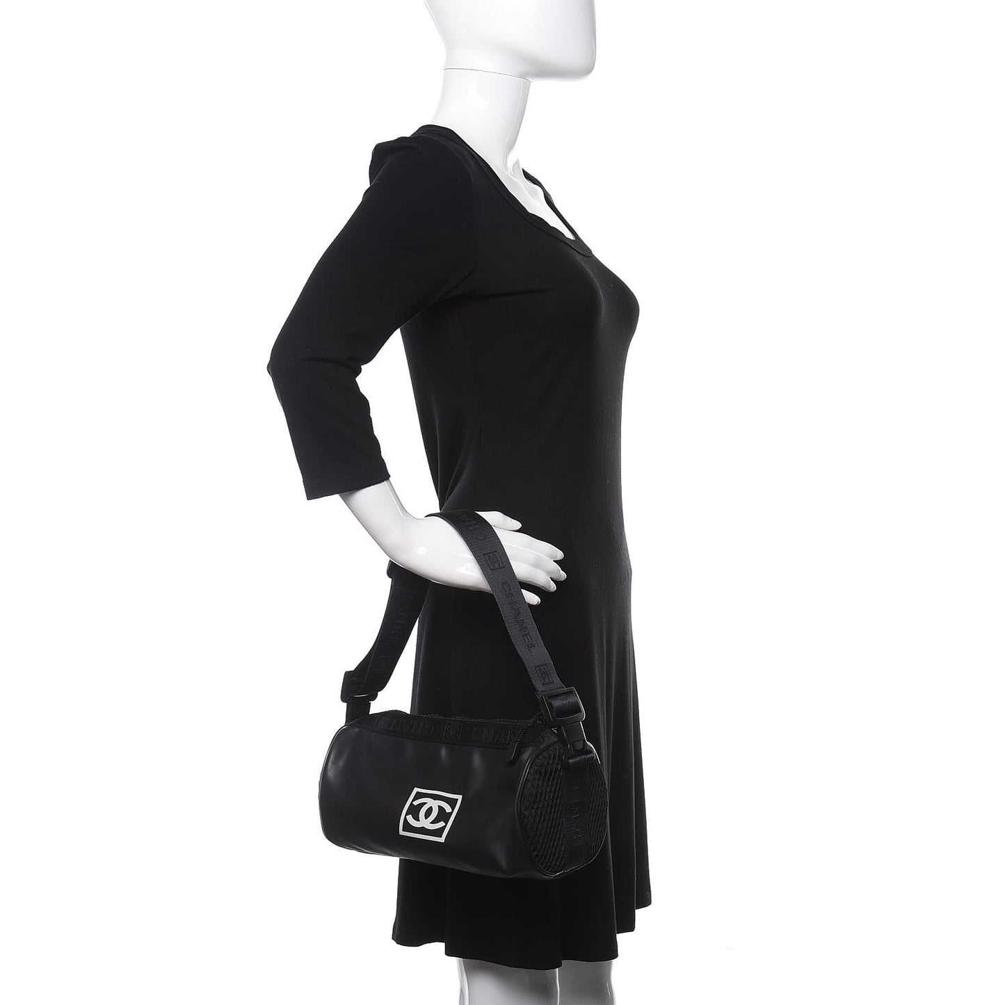 Rubber Nylon Mesh Small Sport Duffle Black
