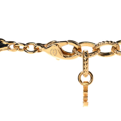 Chanel Lambskin Crystal Pearl Logo CC Double Strand Necklace Gold White Black 6 of 6