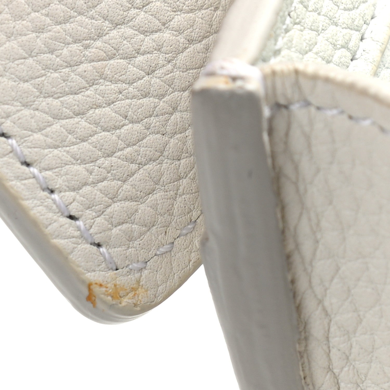 Celine Drummed Calfskin Nano Luggage White 12 of 13