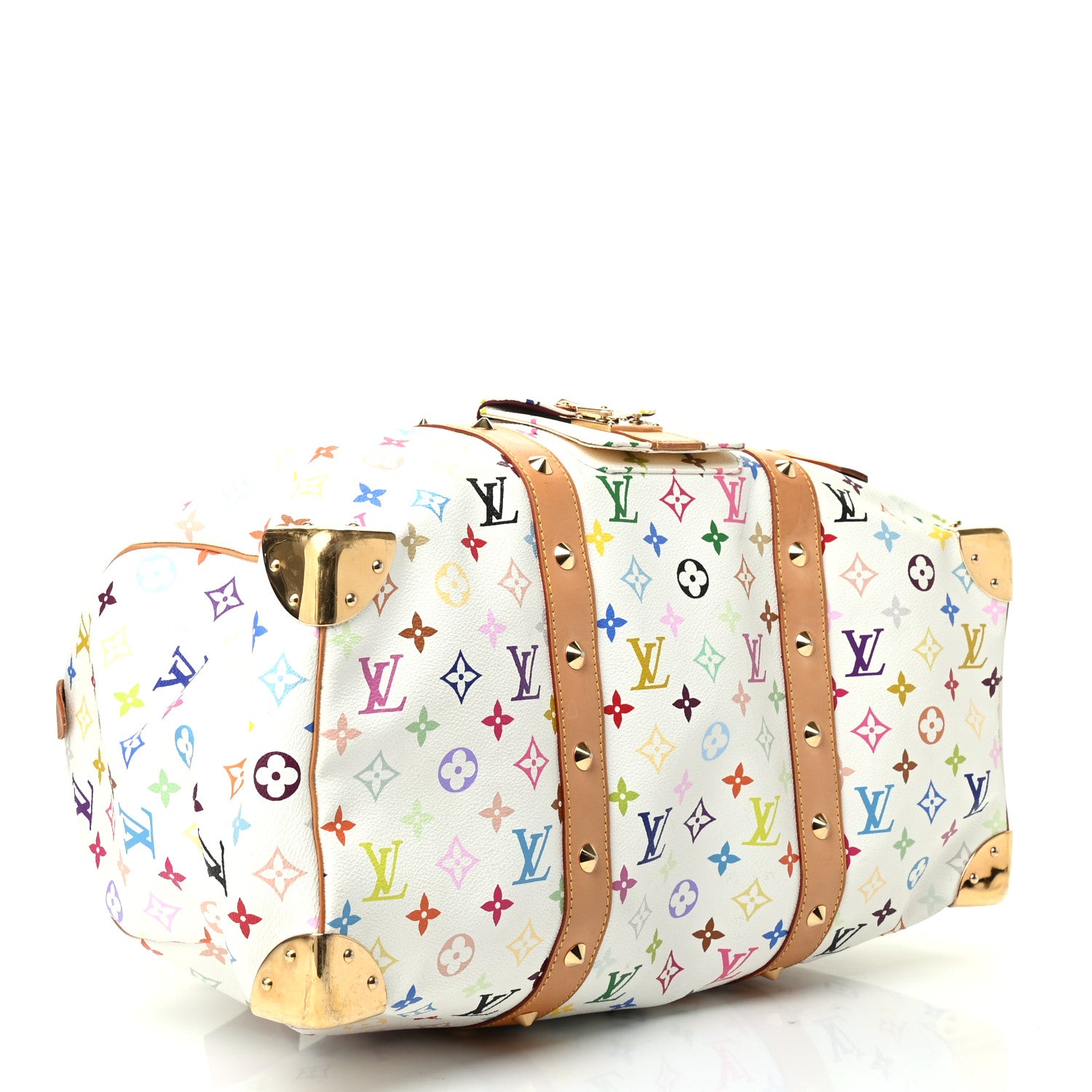 Louis Vuitton Monogram Multicolor Keepall 45 White 3 of 7