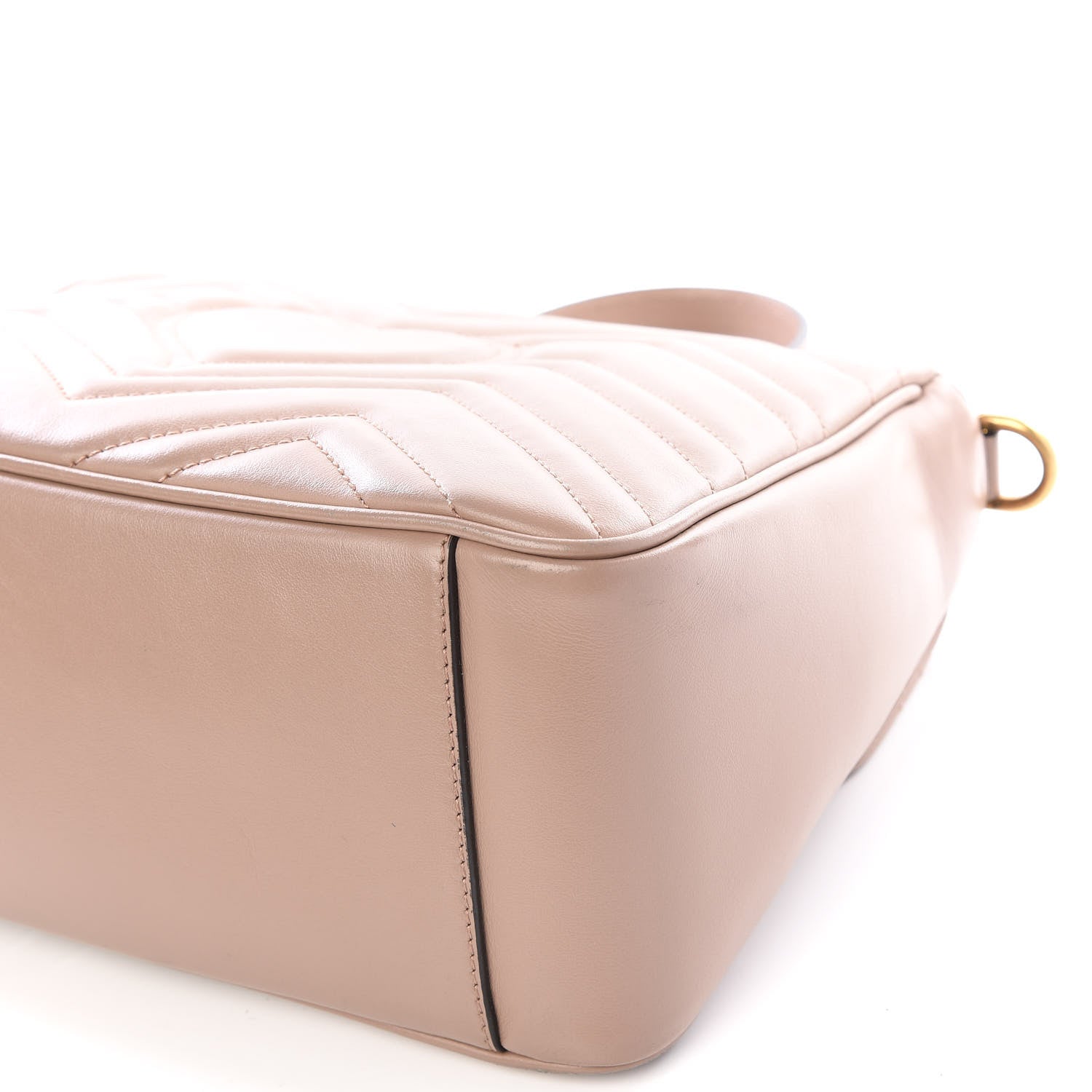 Gucci Calfskin Matelasse Small GG Marmont Top Handle Shoulder Bag Porcelain Rose 8 of 11