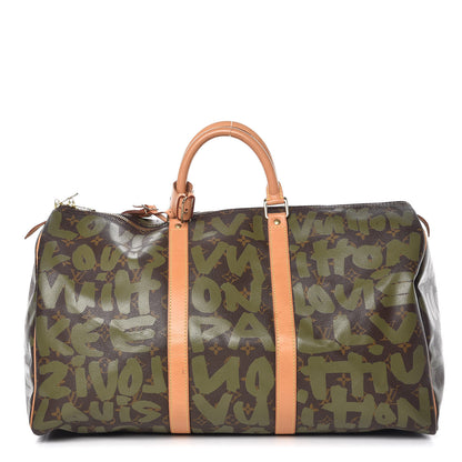 Louis Vuitton Graffiti Keepall 50 Kaki 1 of 16