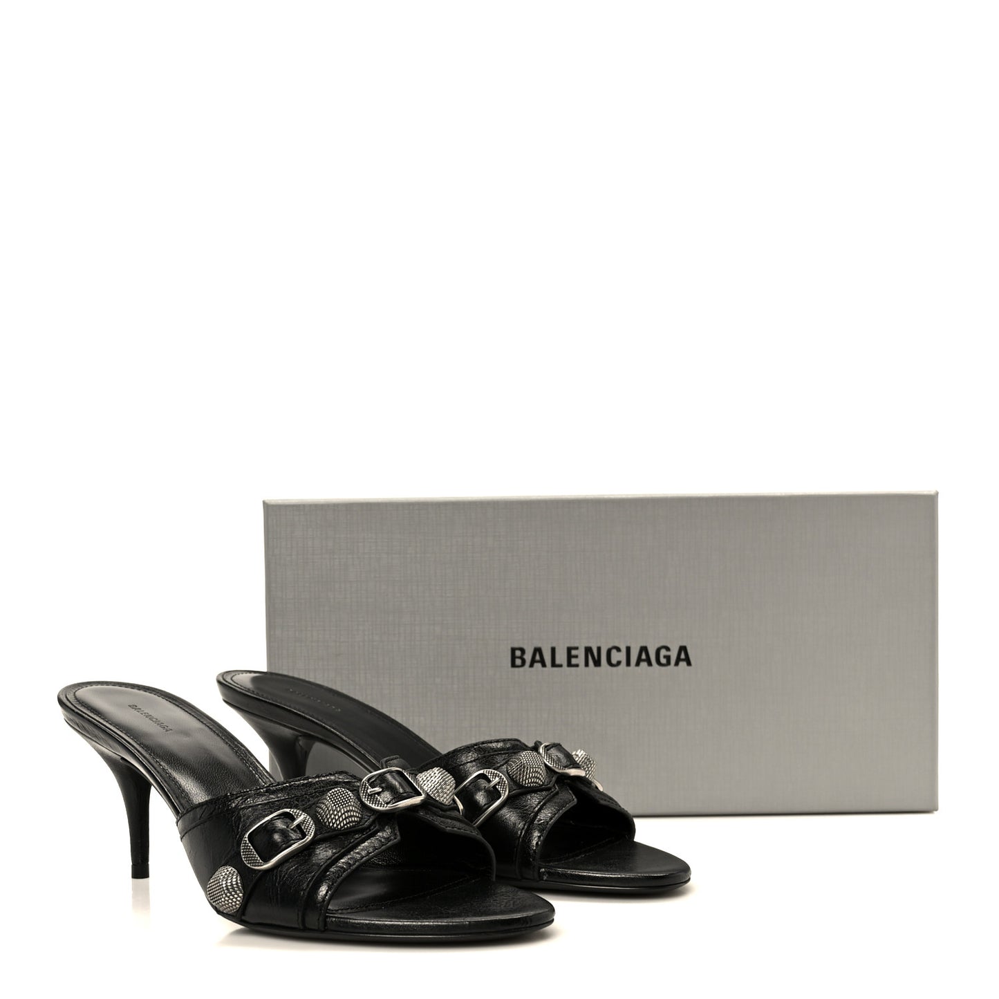 Agneau Arena Cagole 50mm Slide Sandals 38 Black