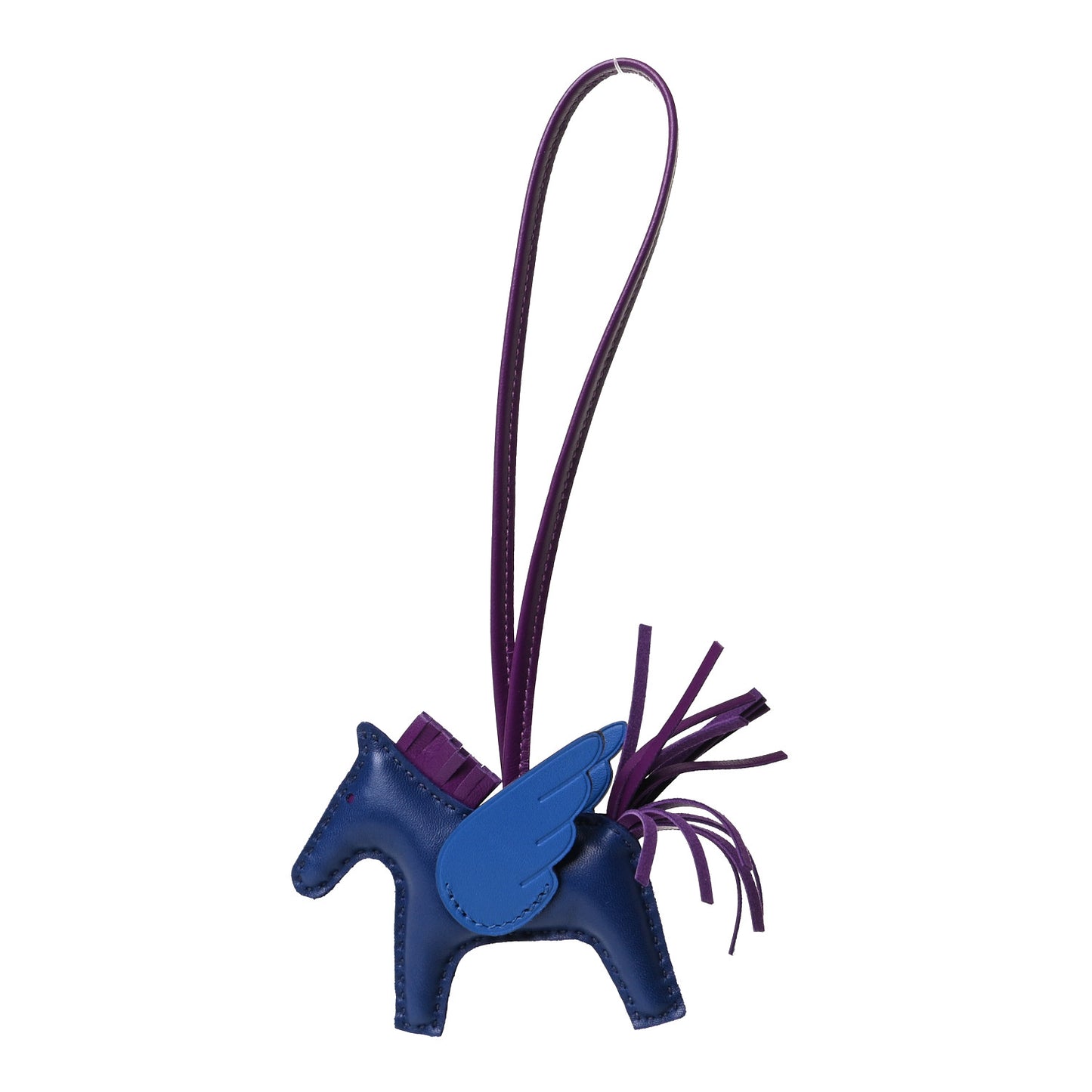Milo Lambskin Grigri Rodeo Pegase Horse Bag Charm PM Bleu Saphir Violet Bleu France