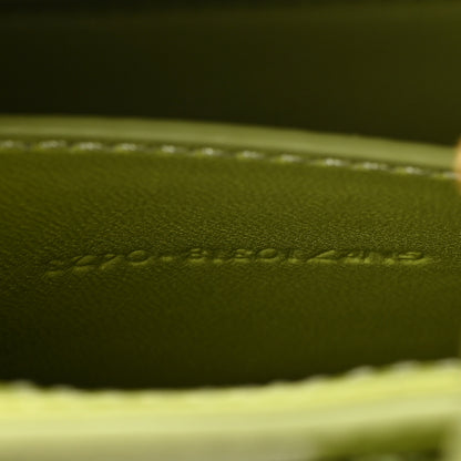 Saint Laurent Calfskin Lizard Embossed Le 5 A 7 Mini Hobo Dull Lime 7 of 10