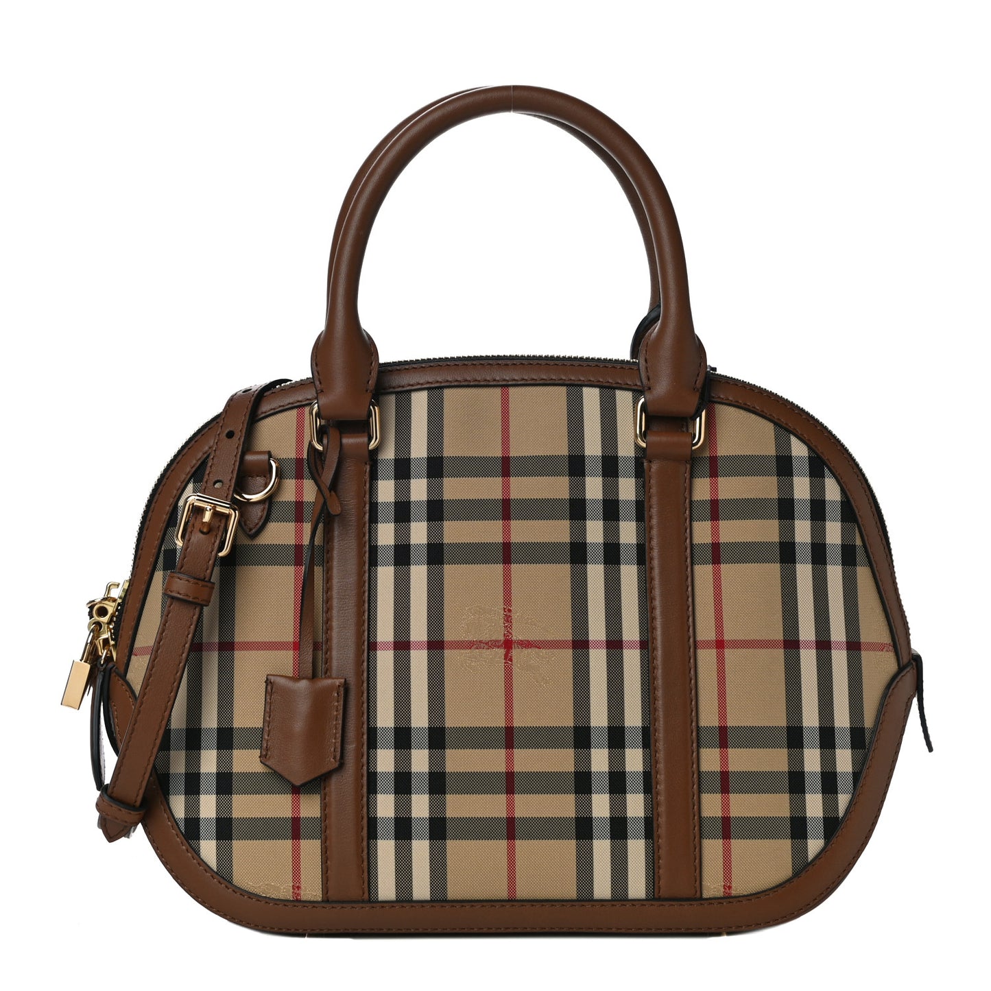 Horseferry Check Small Orchard Bowling Bag Tan