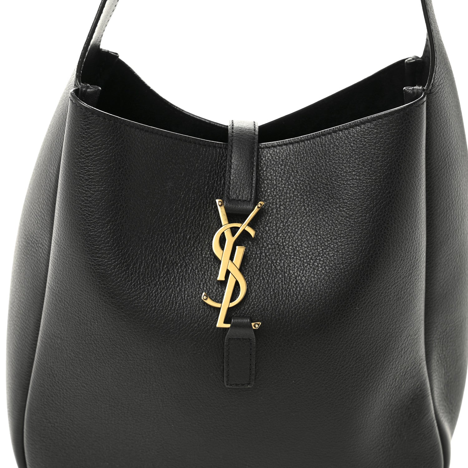 Saint Laurent Smooth Calfskin Small Le 5 A 7 Soft Hobo Black 8 of 10