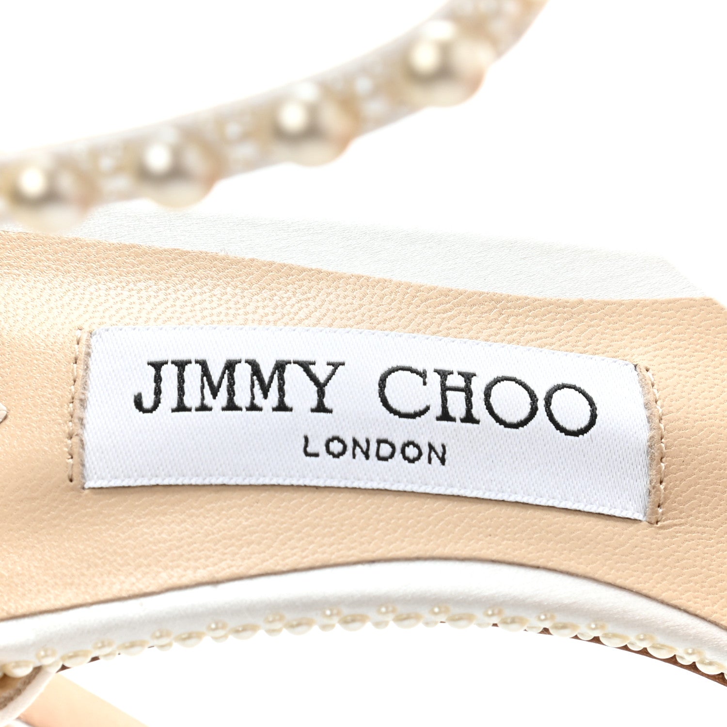 Jimmy Choo Pearl Satin Sacora 100 Sandals 40.5 White 7 of 11